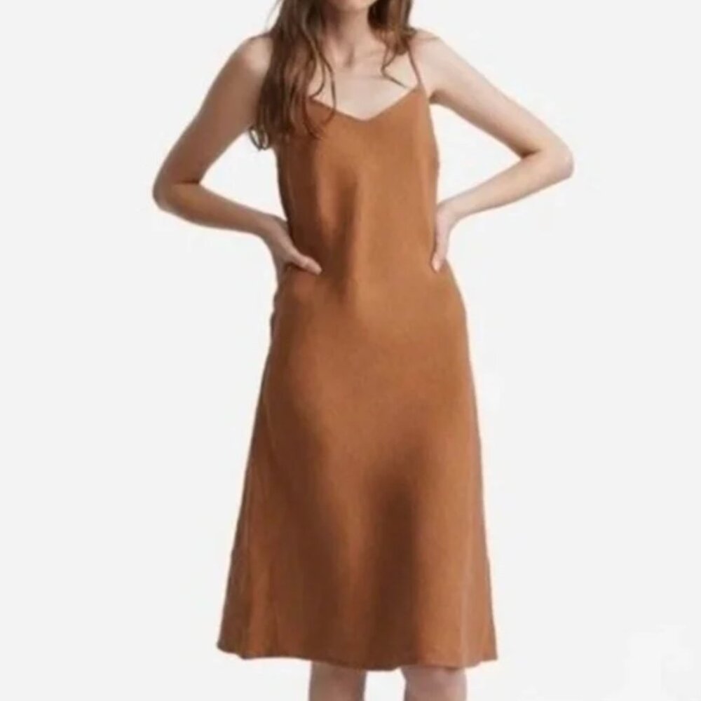 Mate the Label Linen Slip Dress Sedona Small